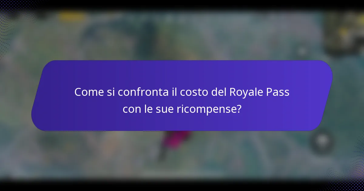 Come si confronta il costo del Royale Pass con le sue ricompense?