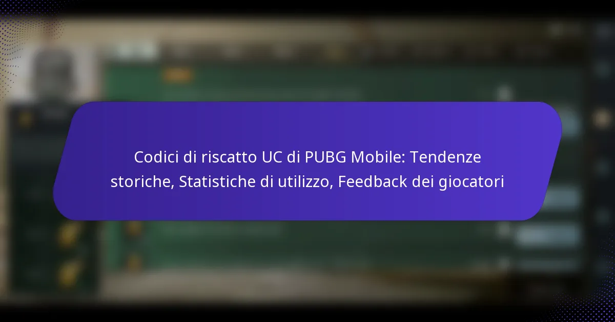 Codici di riscatto UC di PUBG Mobile: Tendenze storiche, Statistiche di utilizzo, Feedback dei giocatori
